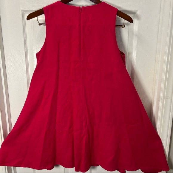 Maeve Anthropologie Pink Sleeveless A-Line Dress size small Linen - Picture 8 of 12